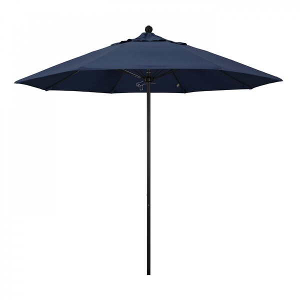 California Umbrella 9' Black Aluminum Market Patio Umbrella, Sunbrella Spectrum Indigo 194061335109 - main